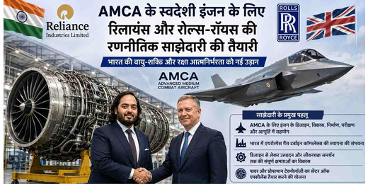 आत्मनिर्भर भारत को नई उड़ान, AMCA इंजन के लिए रिलायंस-रोल्स-रॉयस साझेदारी की तैयारी